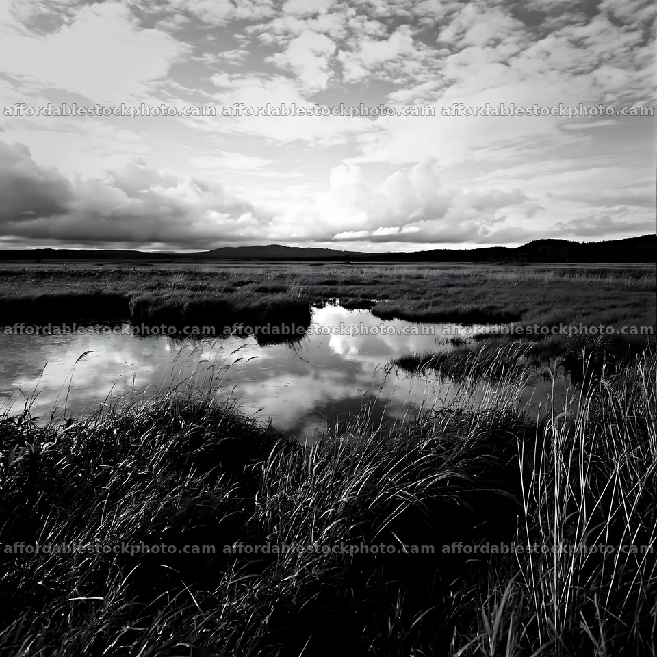 Iwate rain refreshed meadow seedhead foreground – stock photography preview