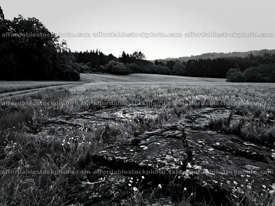 Miyagi spring recovery meadow mossy stone – stock photography preview