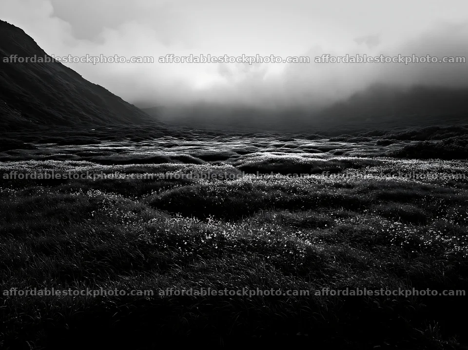 Akita snowmelt meadow with silver grasses – stock photography preview